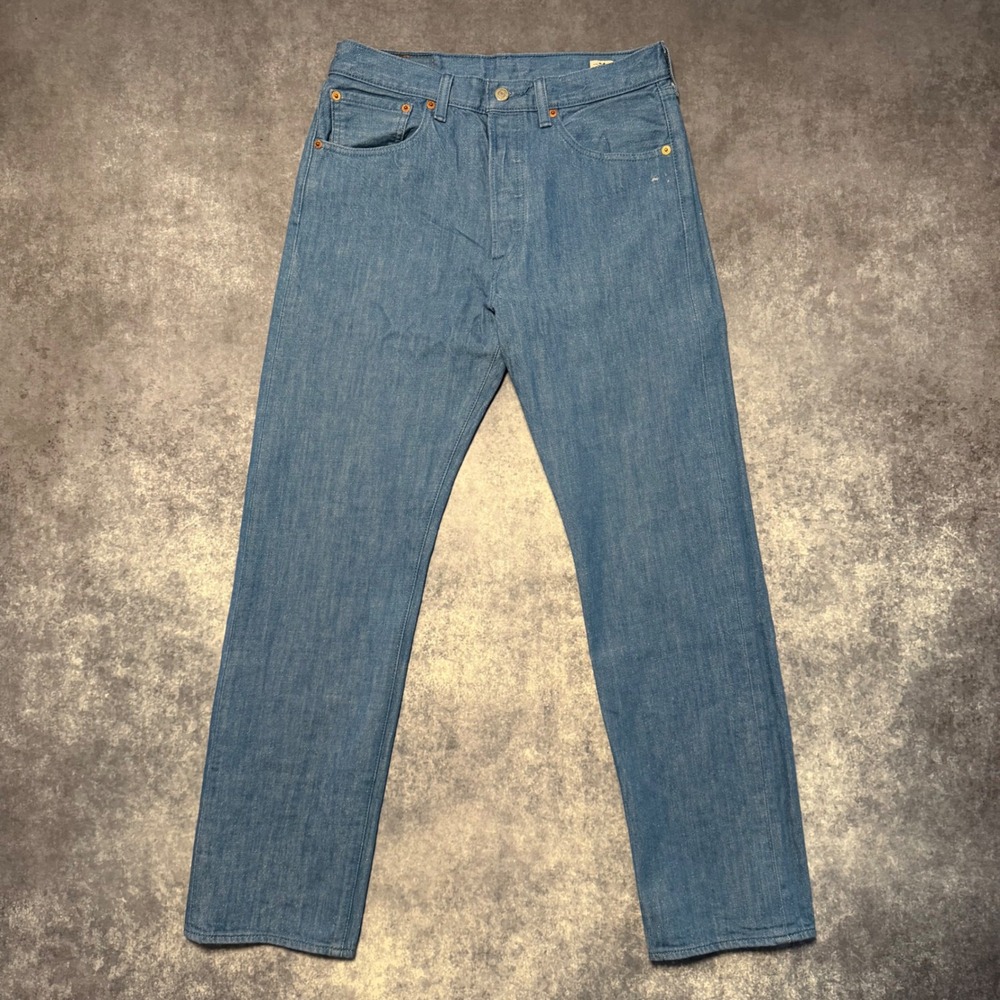 Levis 501 White Oak Cone Denim Jeans Mens 32x32 Blue Original Fit Button Fly